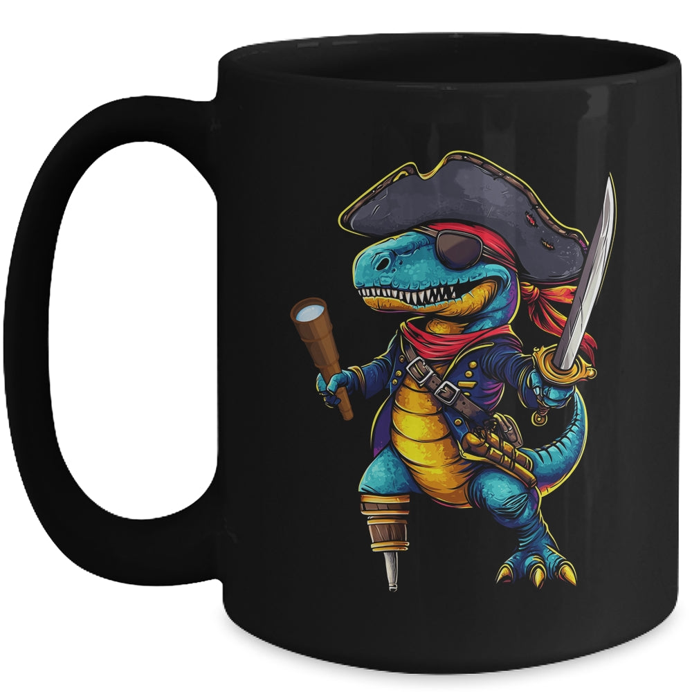 Funny Halloween Boys Kids Costume Dinosaur Trex Pirate Mug | siriusteestore