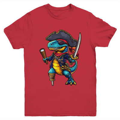 Funny Halloween Boys Kids Costume Dinosaur Trex Pirate Youth Shirt | siriusteestore