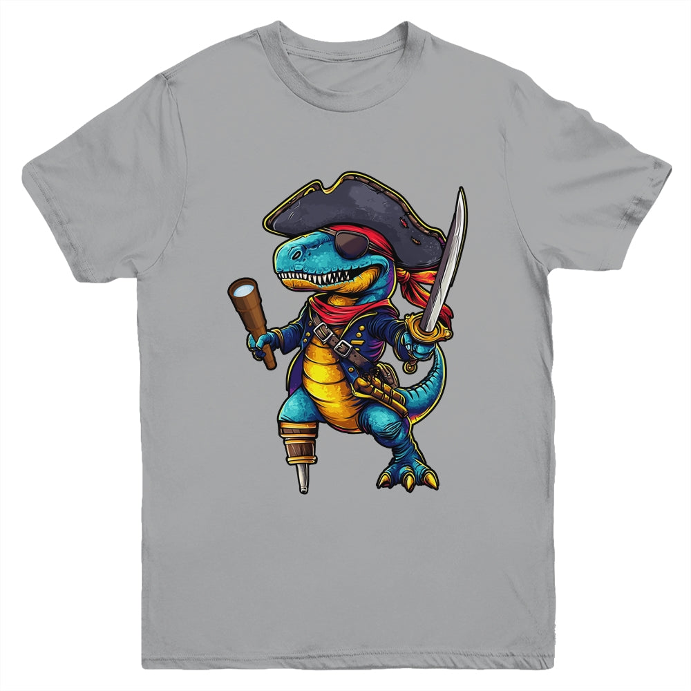 Funny Halloween Boys Kids Costume Dinosaur Trex Pirate Youth Shirt | siriusteestore