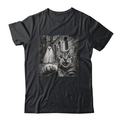 Funny Halloween Cat Selfie With Spooky Ghost Cat Lovers Shirt & Hoodie | siriusteestore