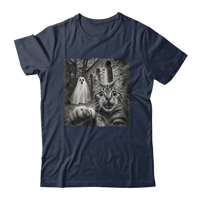 Funny Halloween Cat Selfie With Spooky Ghost Cat Lovers Shirt & Hoodie | siriusteestore
