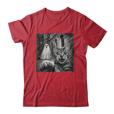 Funny Halloween Cat Selfie With Spooky Ghost Cat Lovers Shirt & Hoodie | siriusteestore