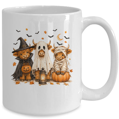 Funny Halloween Highland Cow Cute Pumpkin Spooky Season Mug | siriusteestore