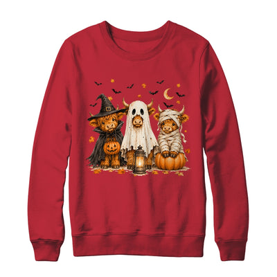 Funny Halloween Highland Cow Cute Pumpkin Spooky Season Shirt & Sweatshirt | siriusteestore