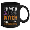 Funny Halloween Matching Couples Costume I'm With The Witch Mug | siriusteestore