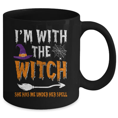 Funny Halloween Matching Couples Costume I'm With The Witch Mug | siriusteestore