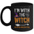 Funny Halloween Matching Couples Costume I'm With The Witch Mug | siriusteestore