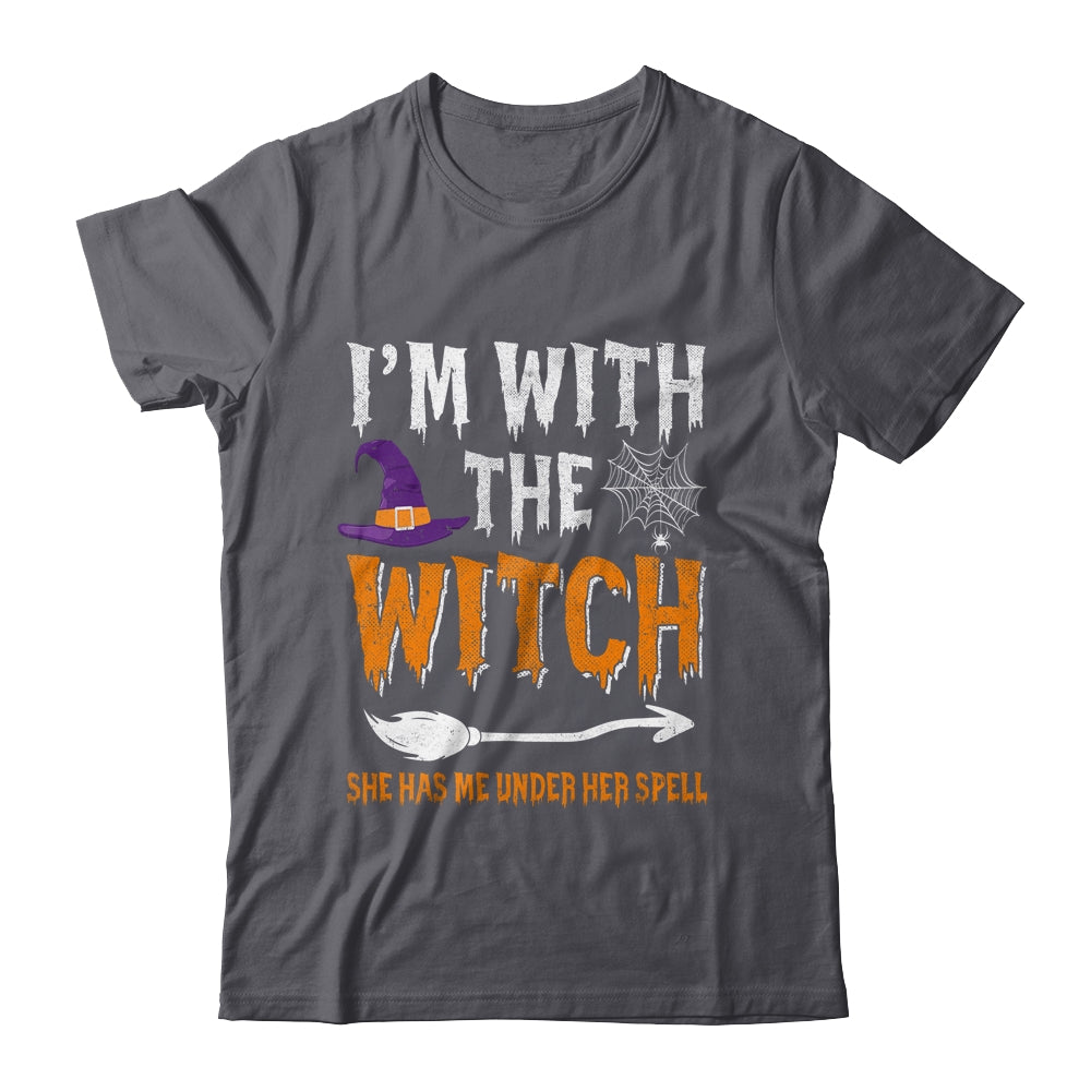 Funny Halloween Matching Couples Costume I'm With The Witch Shirt & Hoodie | siriusteestore