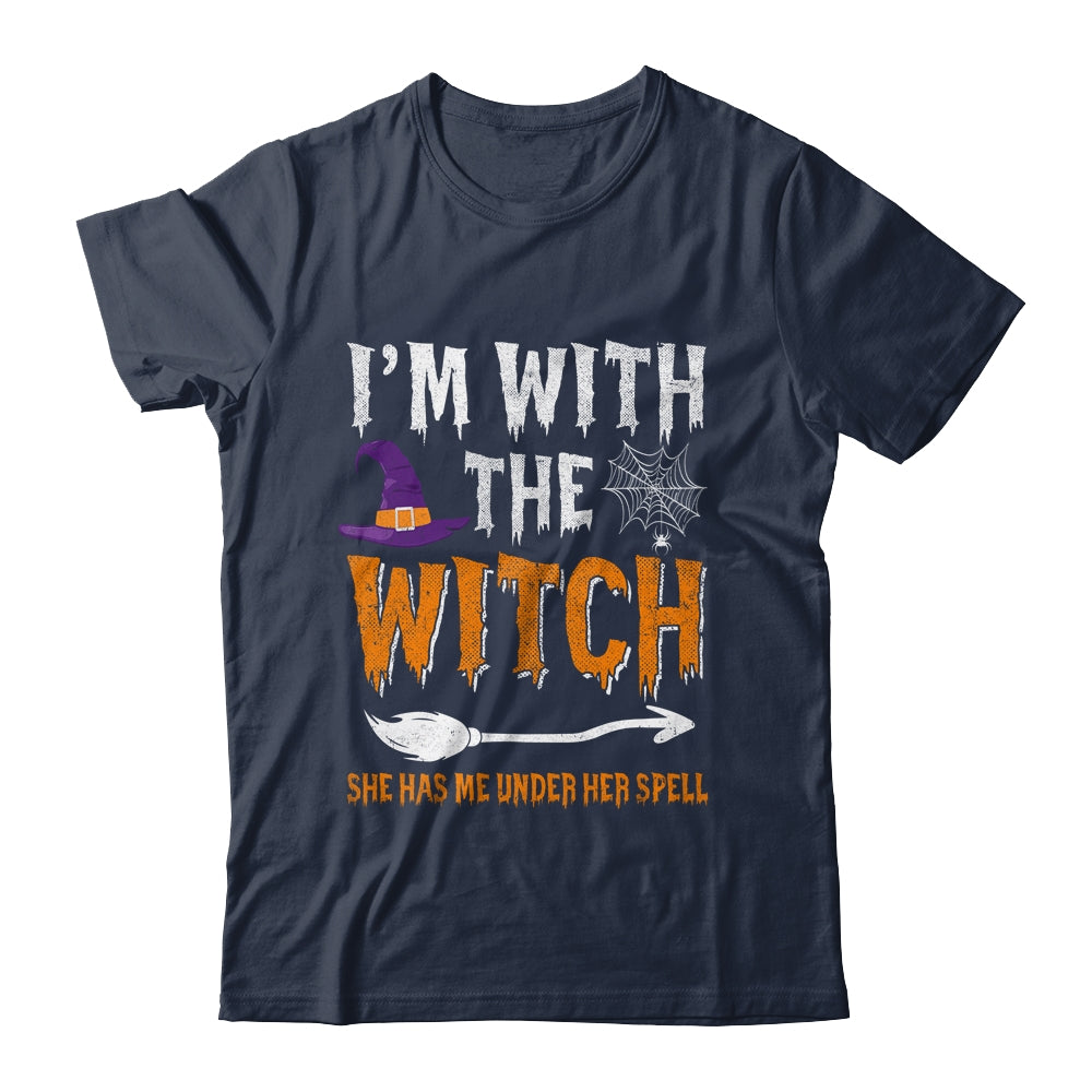 Funny Halloween Matching Couples Costume I'm With The Witch Shirt & Hoodie | siriusteestore