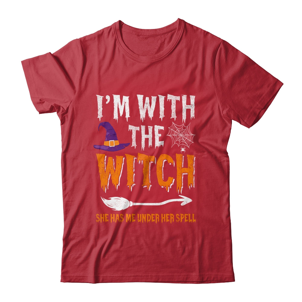 Funny Halloween Matching Couples Costume I'm With The Witch Shirt & Hoodie | siriusteestore