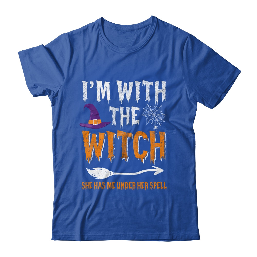 Funny Halloween Matching Couples Costume I'm With The Witch Shirt & Hoodie | siriusteestore
