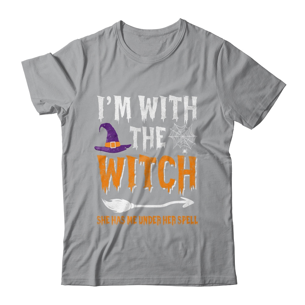 Funny Halloween Matching Couples Costume I'm With The Witch Shirt & Hoodie | siriusteestore
