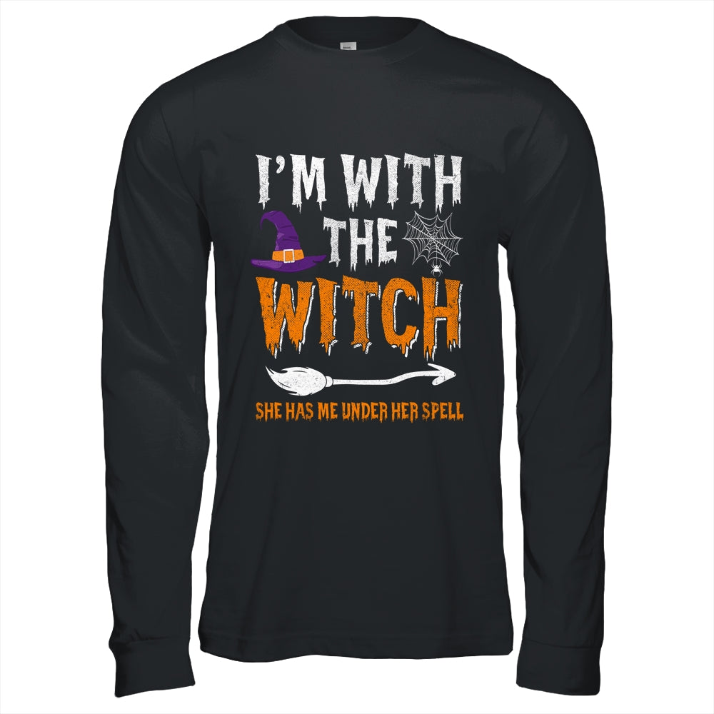 Funny Halloween Matching Couples Costume I'm With The Witch Shirt & Hoodie | siriusteestore