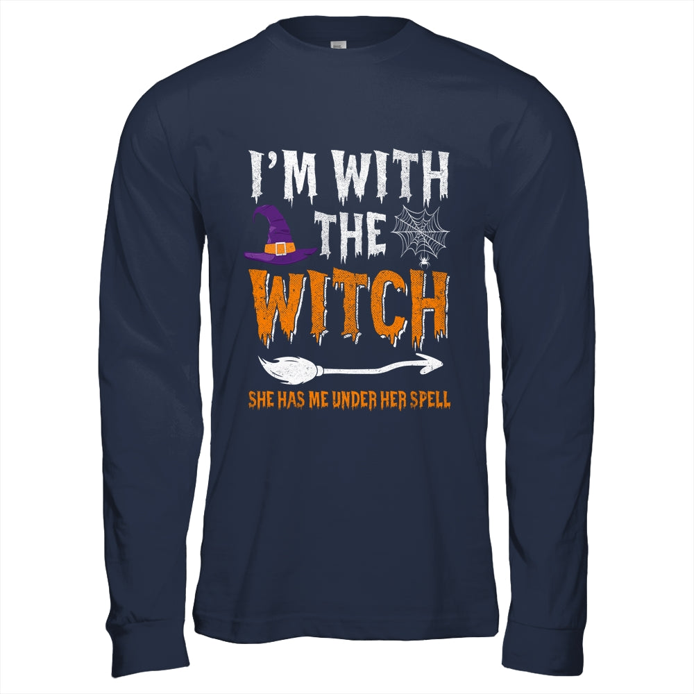 Funny Halloween Matching Couples Costume I'm With The Witch Shirt & Hoodie | siriusteestore