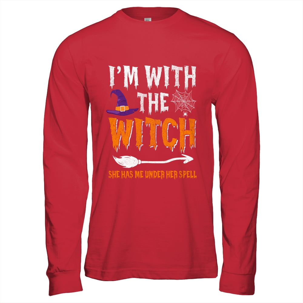 Funny Halloween Matching Couples Costume I'm With The Witch Shirt & Hoodie | siriusteestore