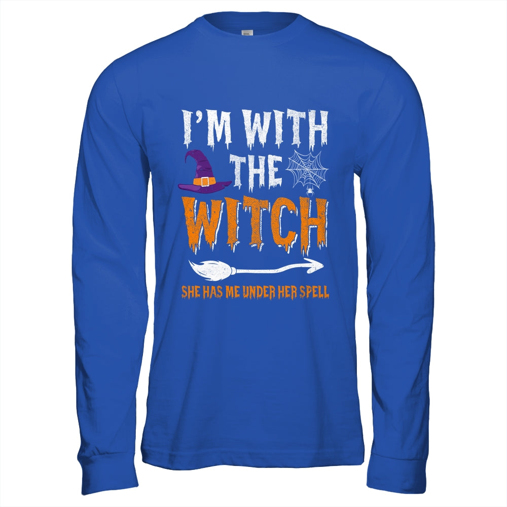 Funny Halloween Matching Couples Costume I'm With The Witch Shirt & Hoodie | siriusteestore