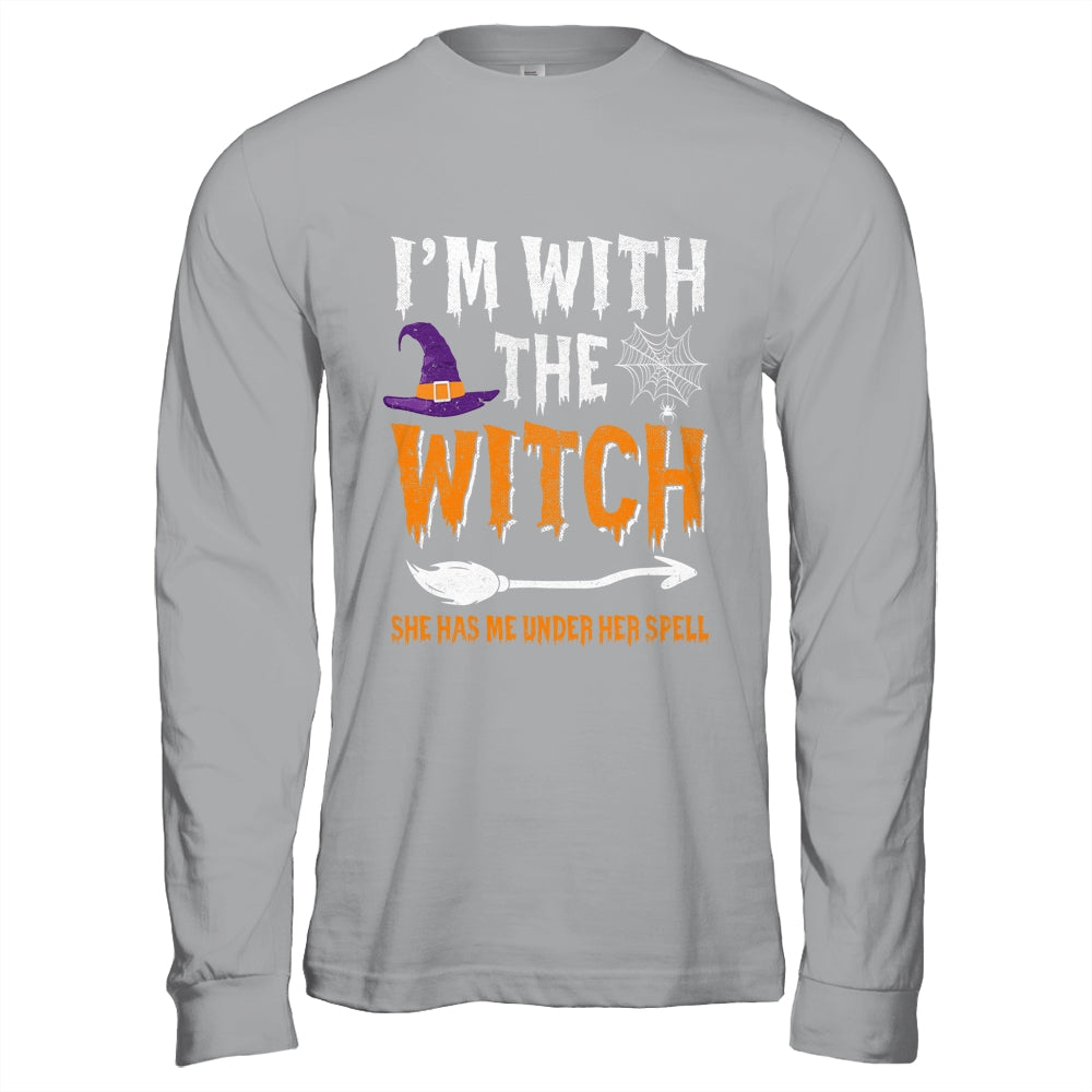 Funny Halloween Matching Couples Costume I'm With The Witch Shirt & Hoodie | siriusteestore