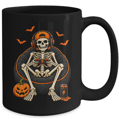 Funny Halloween Skeleton Gamer Video Gaming Mens Boys Kids Mug | siriusteestore