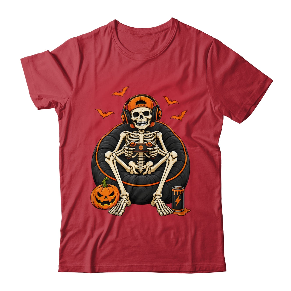 Funny Halloween Skeleton Gamer Video Gaming Mens Boys Kids Shirt & Hoodie | siriusteestore