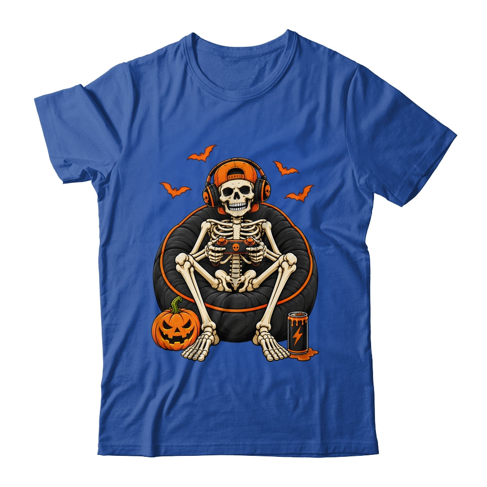 Funny Halloween Skeleton Gamer Video Gaming Mens Boys Kids Shirt & Hoodie | siriusteestore