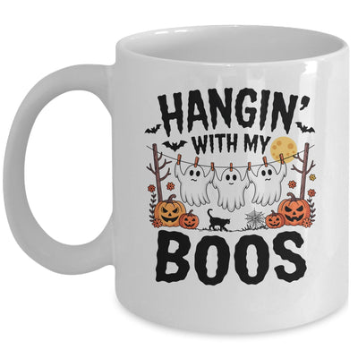 Funny Hangin' With My Boos Ghosts Halloween Pumpkin Bat Mug | siriusteestore