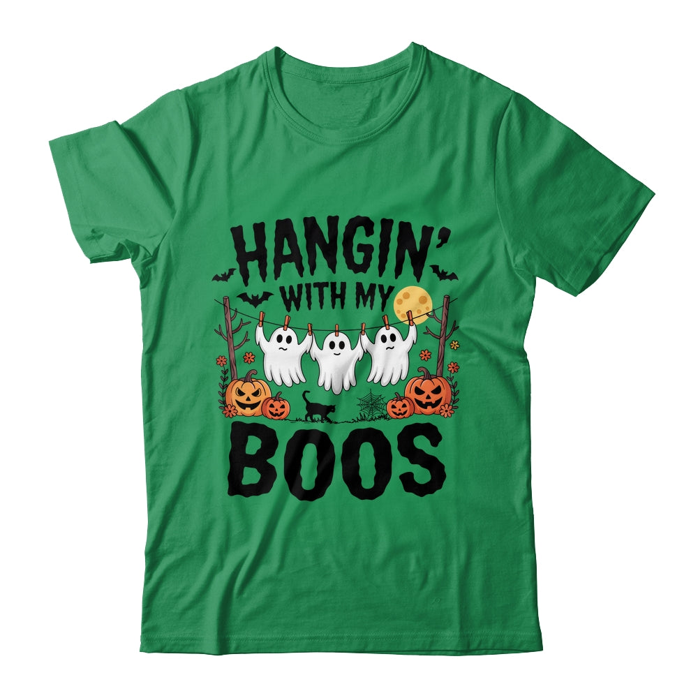 Funny Hangin' With My Boos Ghosts Halloween Pumpkin Bat Shirt & Sweatshirt | siriusteestore