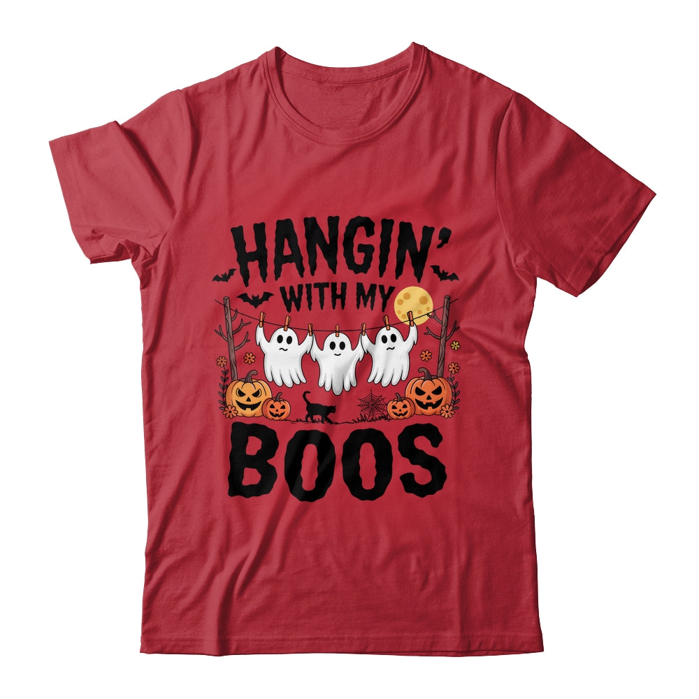 Funny Hangin' With My Boos Ghosts Halloween Pumpkin Bat Shirt & Sweatshirt | siriusteestore