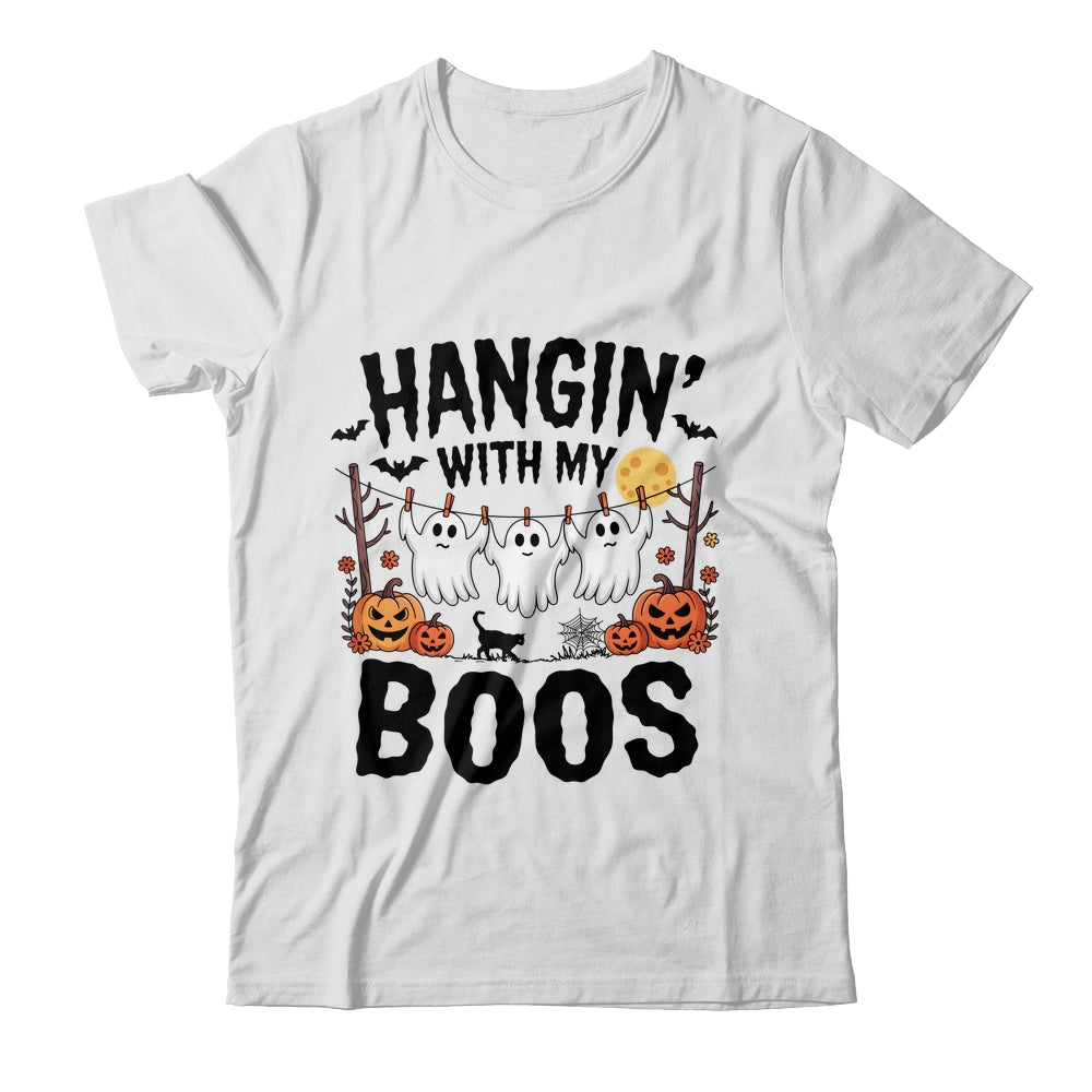 Funny Hangin' With My Boos Ghosts Halloween Pumpkin Bat Shirt & Sweatshirt | siriusteestore