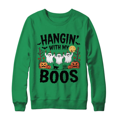 Funny Hangin' With My Boos Ghosts Halloween Pumpkin Bat Shirt & Sweatshirt | siriusteestore