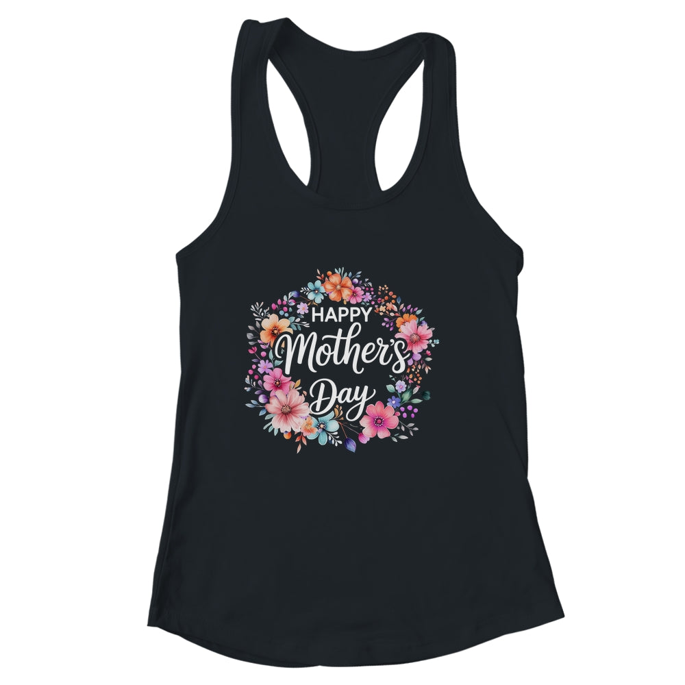 Funny Happy Mothers Day Cute Floral Flower Mom Grandma Women Shirt & Tank Top | siriusteestore