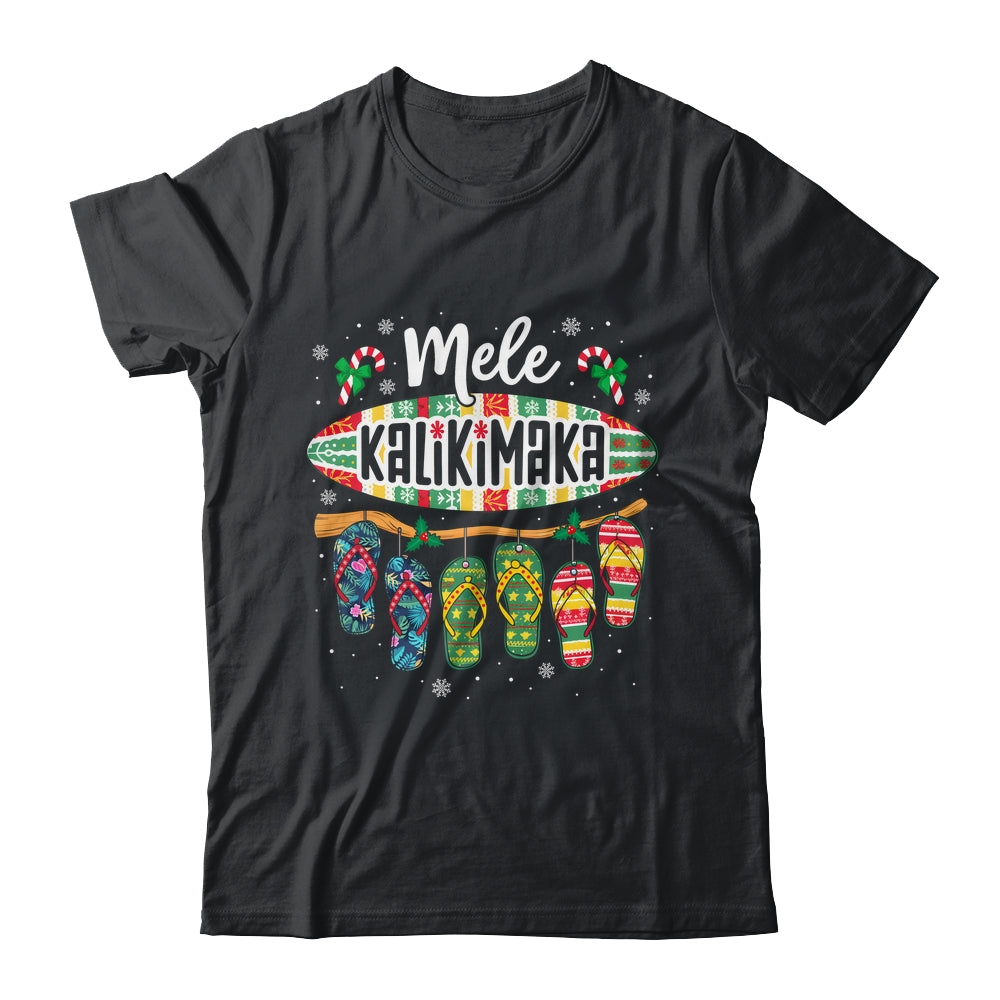 Funny Hawaiian Christmas Mele Kalikimaka Surf Board Shirt & Sweatshirt | siriusteestore