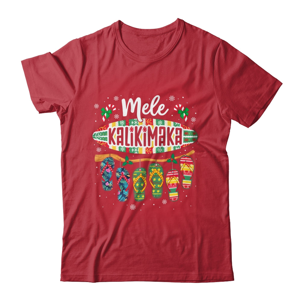 Funny Hawaiian Christmas Mele Kalikimaka Surf Board Shirt & Sweatshirt | siriusteestore