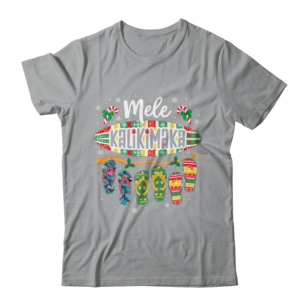 Funny Hawaiian Christmas Mele Kalikimaka Surf Board Shirt & Sweatshirt | siriusteestore
