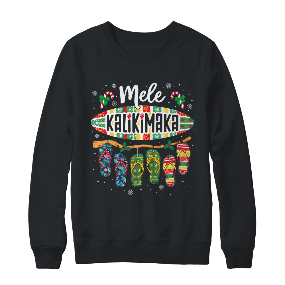 Funny Hawaiian Christmas Mele Kalikimaka Surf Board Shirt & Sweatshirt | siriusteestore