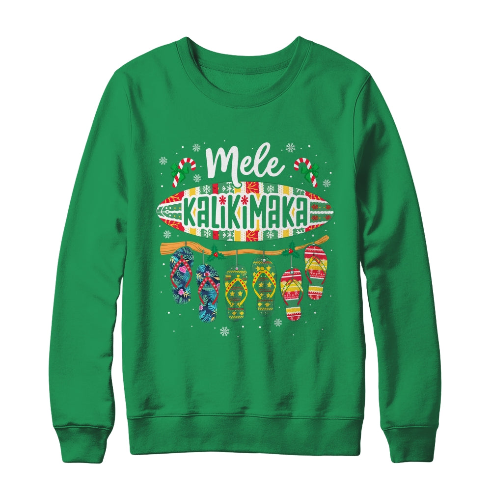 Funny Hawaiian Christmas Mele Kalikimaka Surf Board Shirt & Sweatshirt | siriusteestore