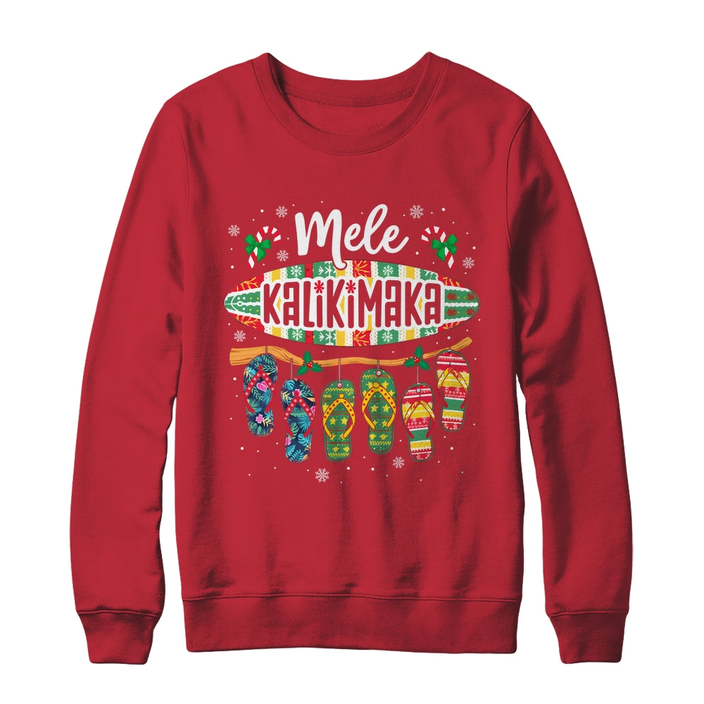 Funny Hawaiian Christmas Mele Kalikimaka Surf Board Shirt & Sweatshirt | siriusteestore