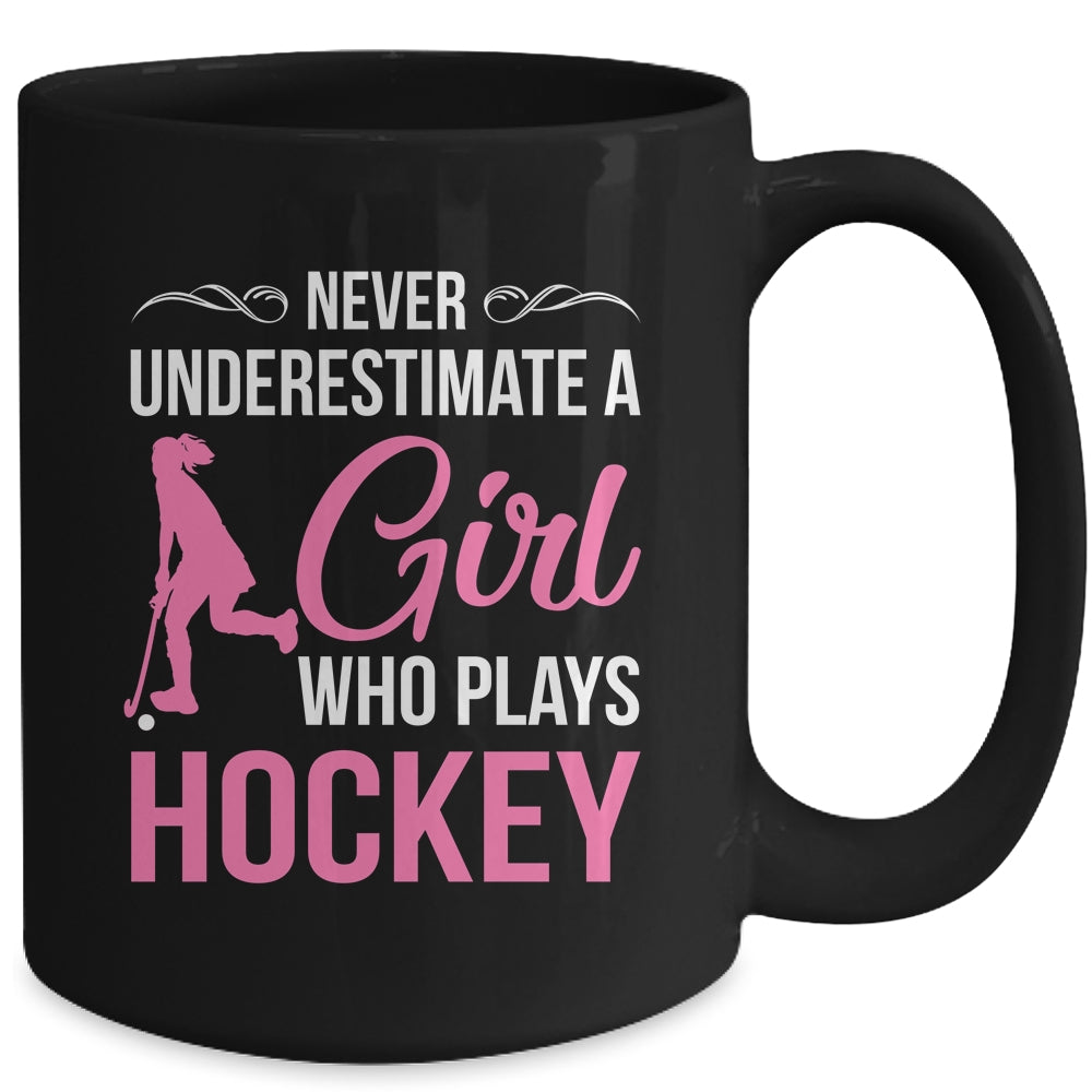 Funny Hockey Art For Girls Youth Teens Hockey Player Mug | siriusteestore