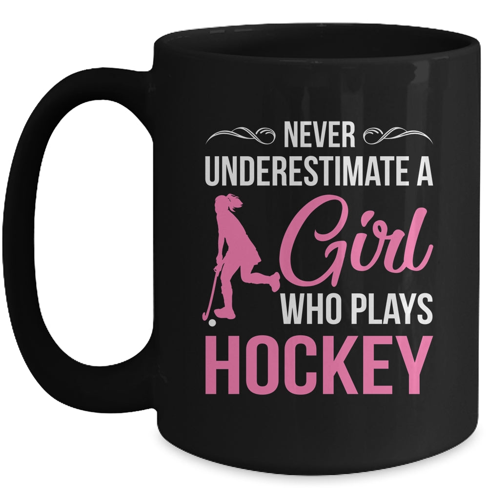 Funny Hockey Art For Girls Youth Teens Hockey Player Mug | siriusteestore