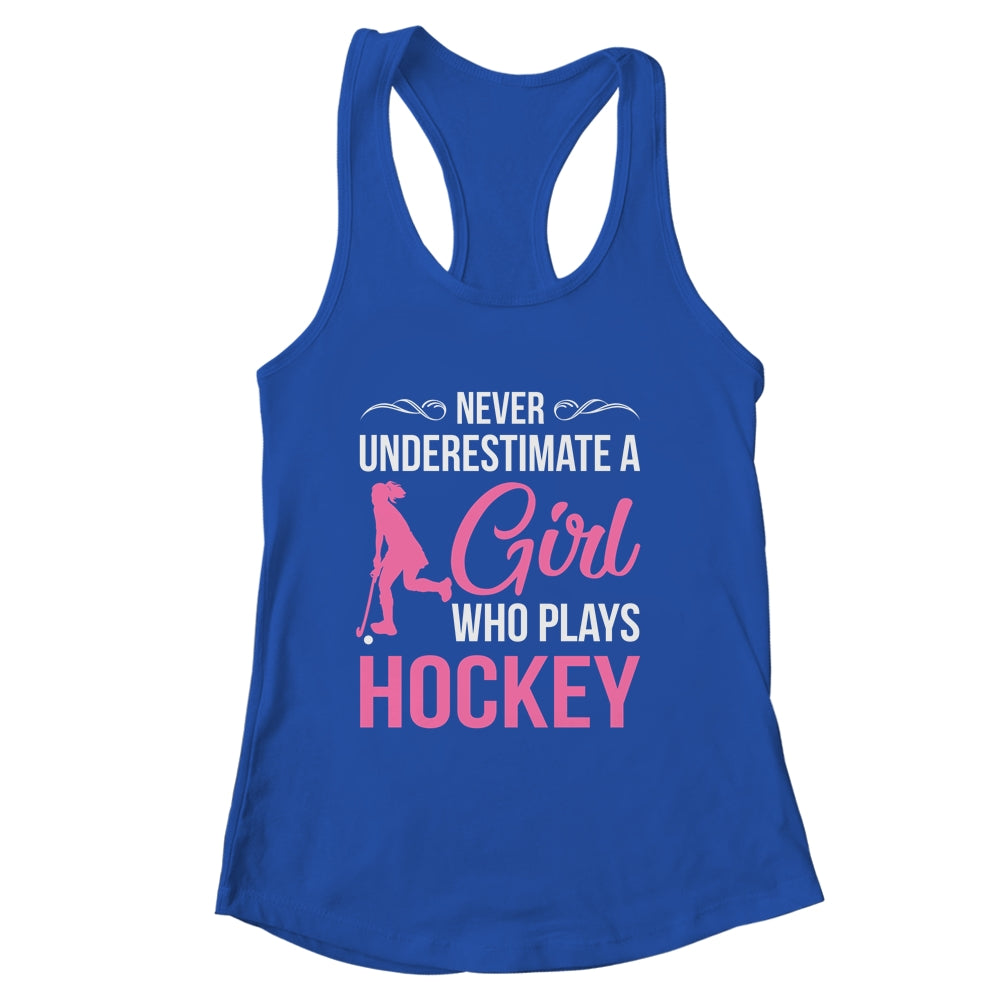 Funny Hockey Art For Girls Youth Teens Hockey Player Shirt & Tank Top | siriusteestore