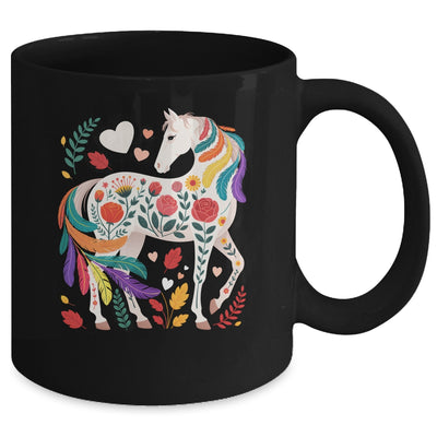 Funny Horses Lover Floral Horse Western Cowgirl Girls Women Mug | siriusteestore