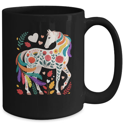 Funny Horses Lover Floral Horse Western Cowgirl Girls Women Mug | siriusteestore