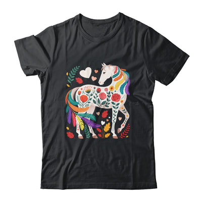 Funny Horses Lover Floral Horse Western Cowgirl Girls Women Shirt & Tank Top | siriusteestore