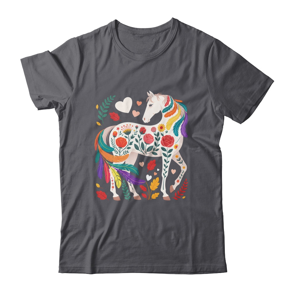 Funny Horses Lover Floral Horse Western Cowgirl Girls Women Shirt & Tank Top | siriusteestore