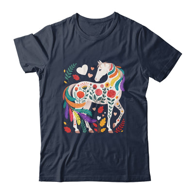 Funny Horses Lover Floral Horse Western Cowgirl Girls Women Shirt & Tank Top | siriusteestore