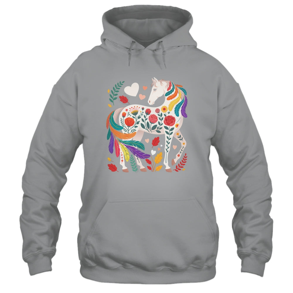 Funny Horses Lover Floral Horse Western Cowgirl Girls Women Shirt & Tank Top | siriusteestore