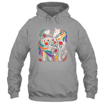 Funny Horses Lover Floral Horse Western Cowgirl Girls Women Shirt & Tank Top | siriusteestore