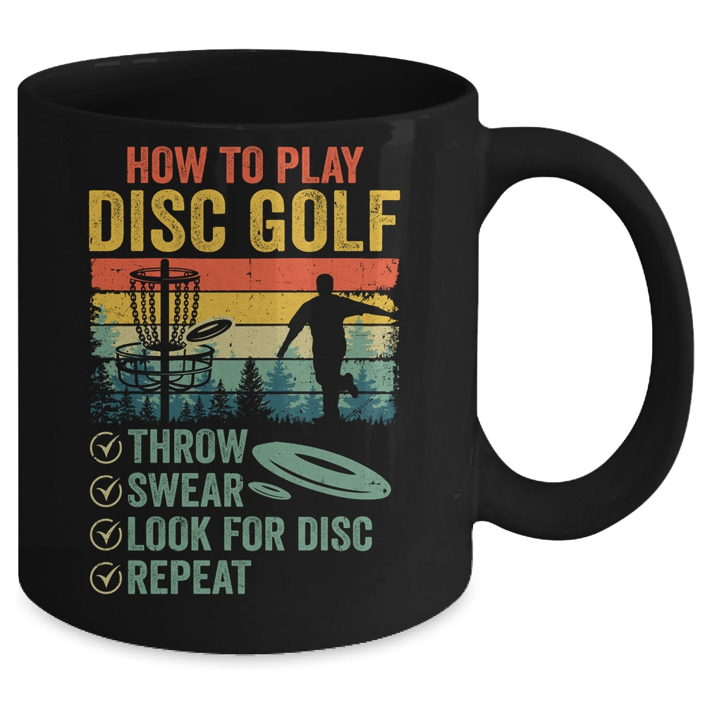 Funny How To Play Disc Golf Frisbee Golf Player Men Women Mug | siriusteestore