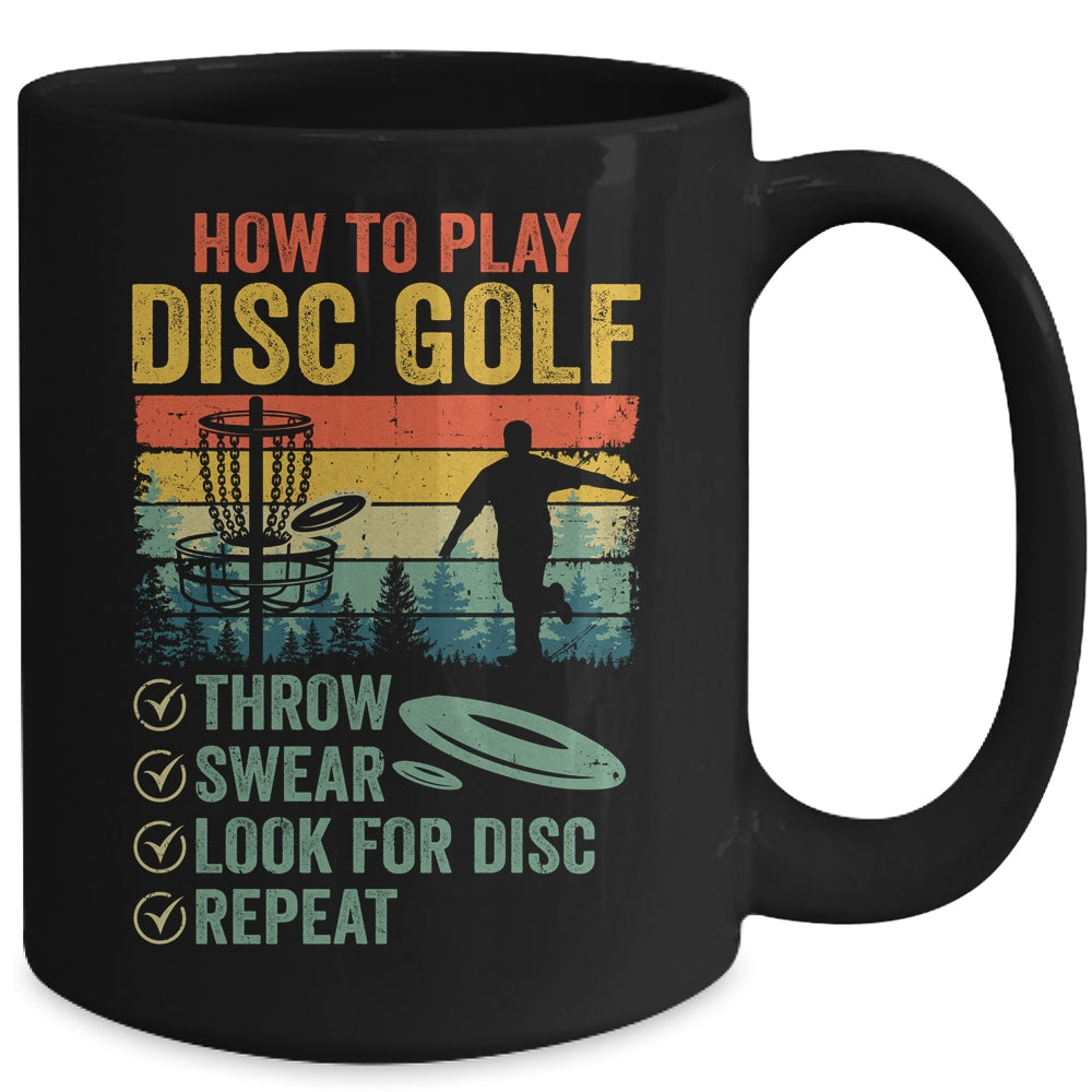 Funny How To Play Disc Golf Frisbee Golf Player Men Women Mug | siriusteestore