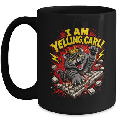 Funny I Am Yelling Carl Donut Cat Meme Mug | siriusteestore
