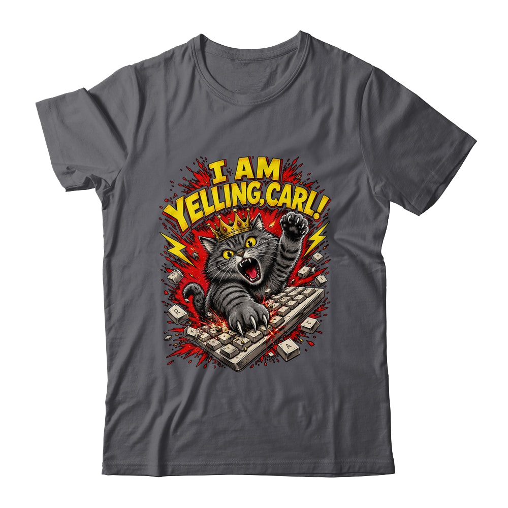 Funny I Am Yelling Carl Donut Cat Meme Shirt & Tank Top | siriusteestore